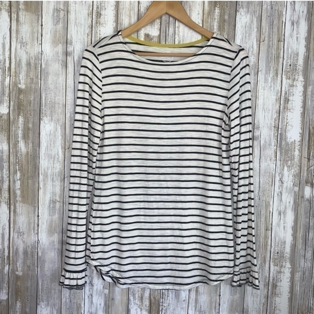 Maurices 24/7 Black & White Striped Long Sleeve